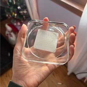 NWOB IKEA glass square candle holder 4x4”